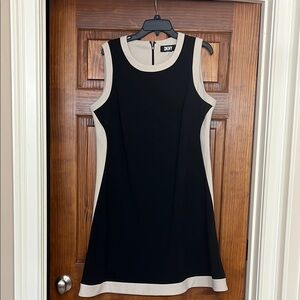 DKNY Black and Cream Women's Dress